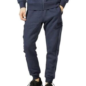 Nike Men’s Fleece Panel Joggers Navy Blue Size Extra Large XL